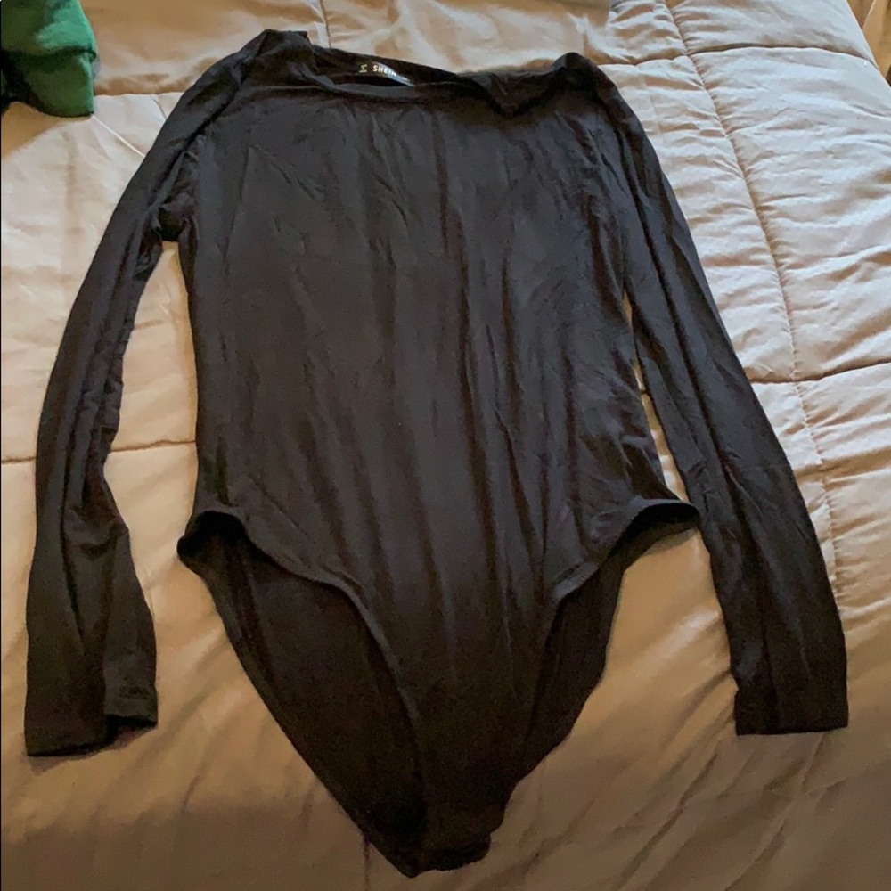 Black long sleeve bodysuit
